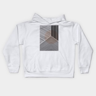 Blush Geometric Line Drawing Kids Hoodie